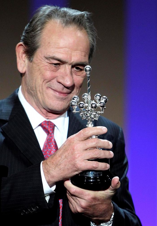 Tommy Lee Jones recibe el Premio Donostia del Zinemaldia. Foto: EFE