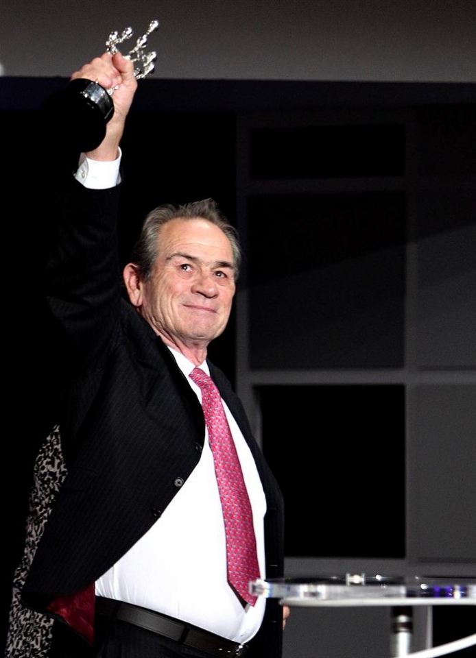 Tommy Lee Jones recibe el Premio Donostia del Zinemaldia. Foto: EFE