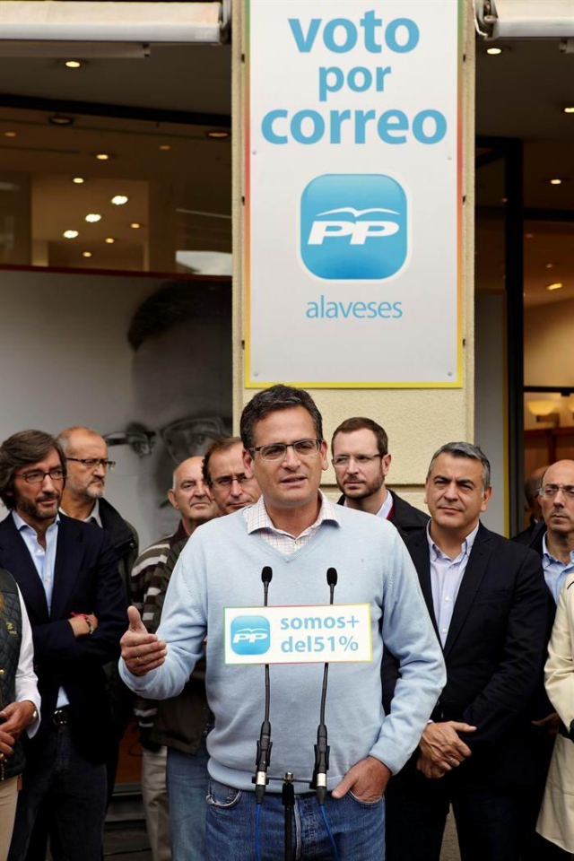 El candidato del PP vasco a la Lehendakaritza, Antonio Basagoiti. Foto: EFE