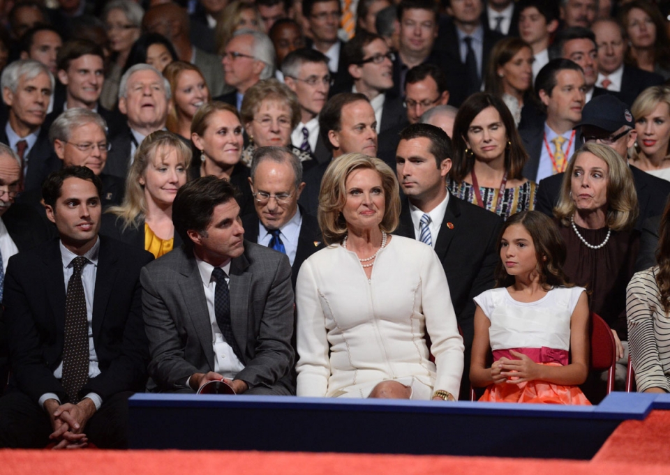 Anne Romney, sentada entre el público. Foto: EFE