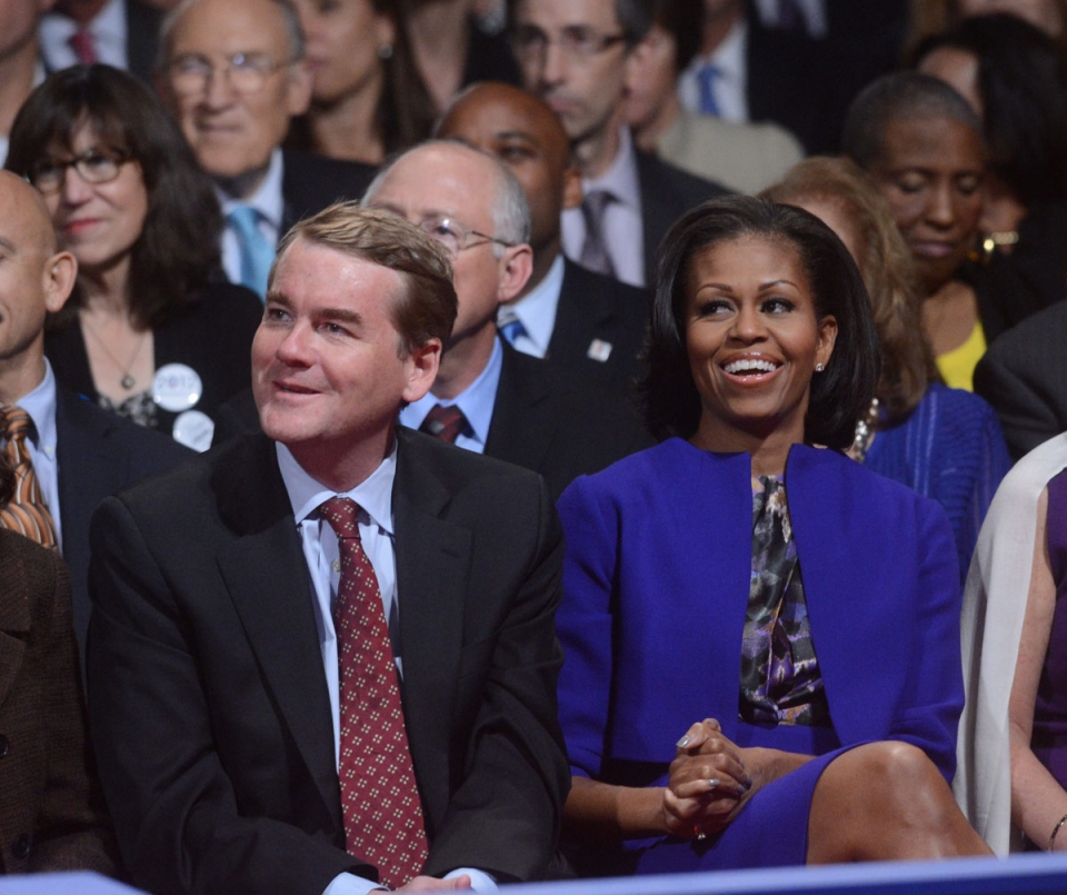 Michelle Obama, sentada entre el público. Foto: EFE