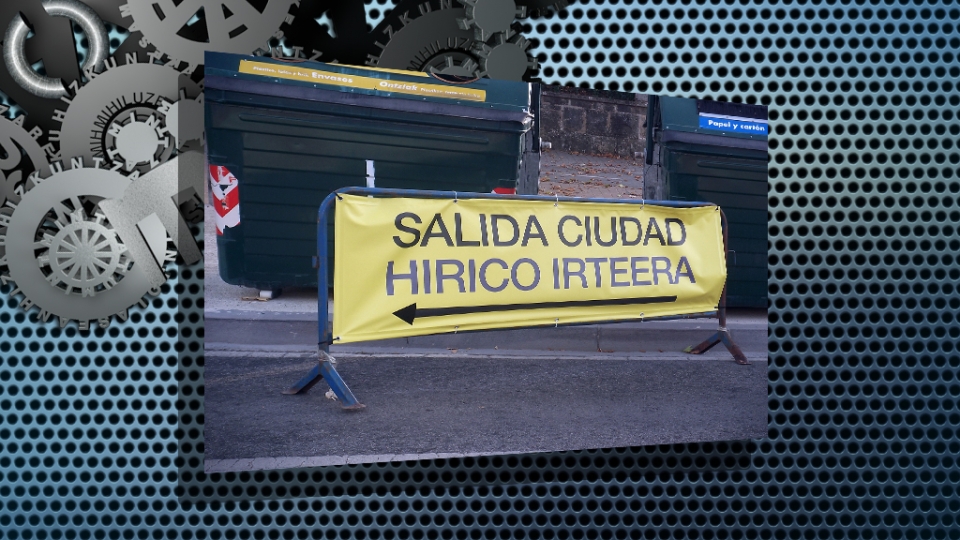 Arnaitz Fernándezek Espainiako txirrindularitza Itzulia Iruñean ikusi zuen kartela