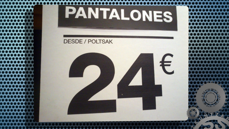 Mikel Galarzak Bilboko denda batean aurkitutako kartel baten argazkia