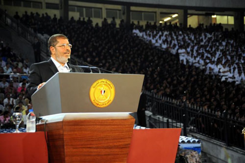 Mohamed Mursi, Egiptoko presidentea.