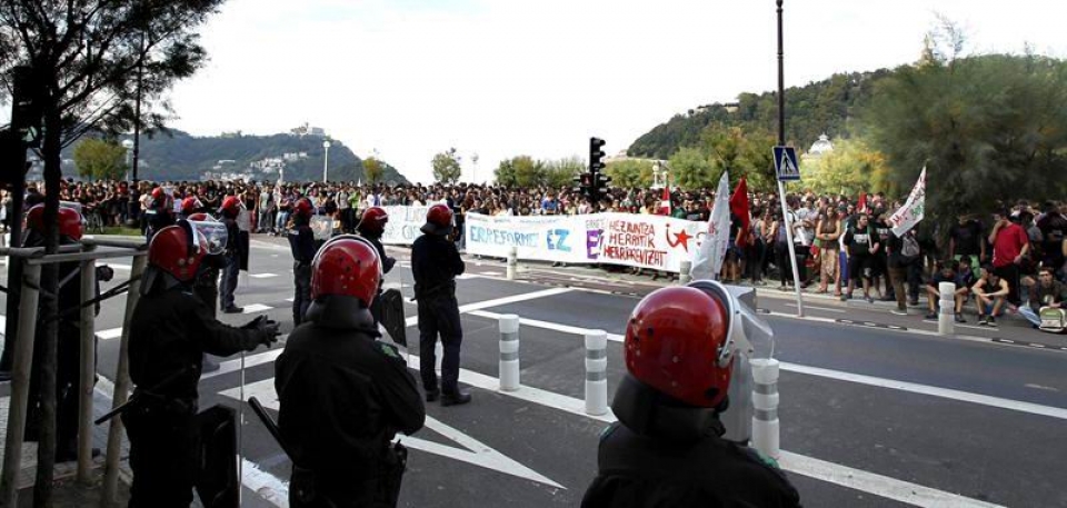 Ikasleen protesta, Donostian