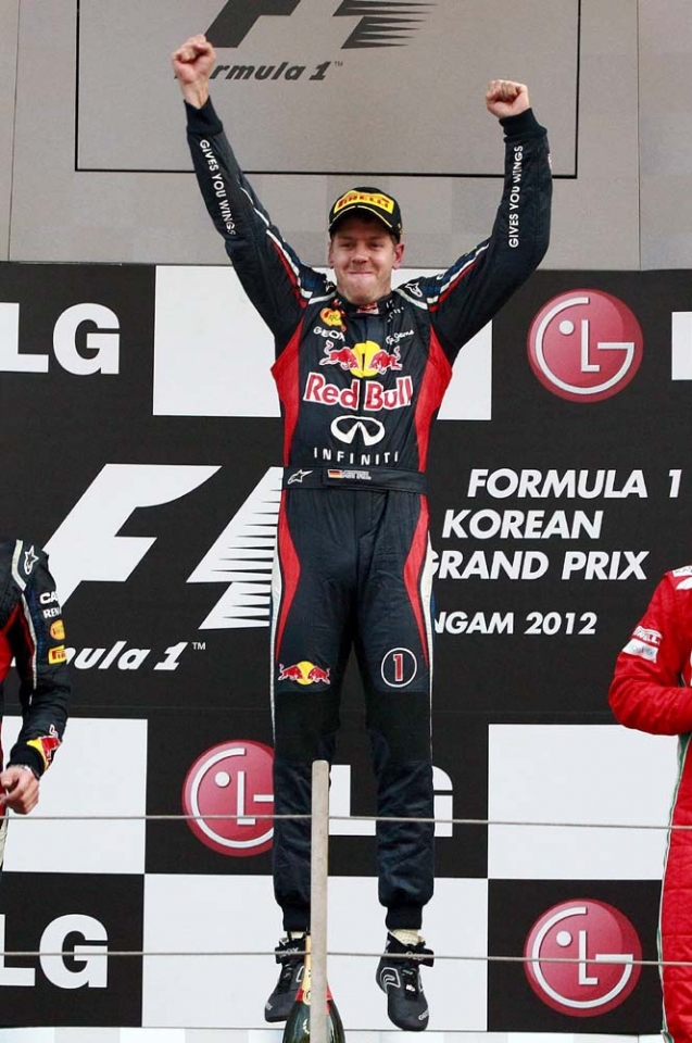 Vettelek Koreako S.N. irabazi du eta munduko sailkapeneko lidergoan kokatu da. Argazkia: EFE