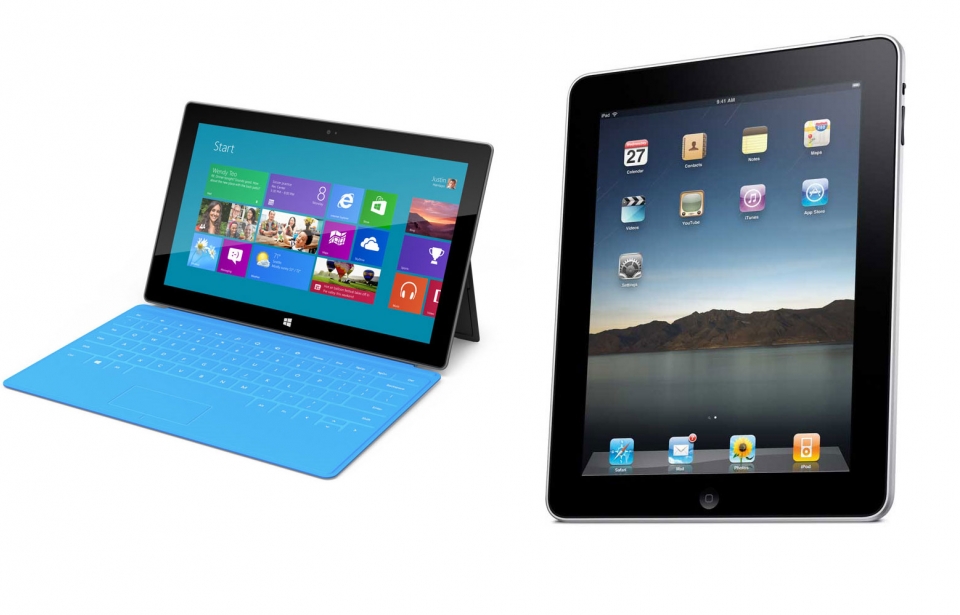 La Surface RT de Microsoft y el New iPad de Apple.