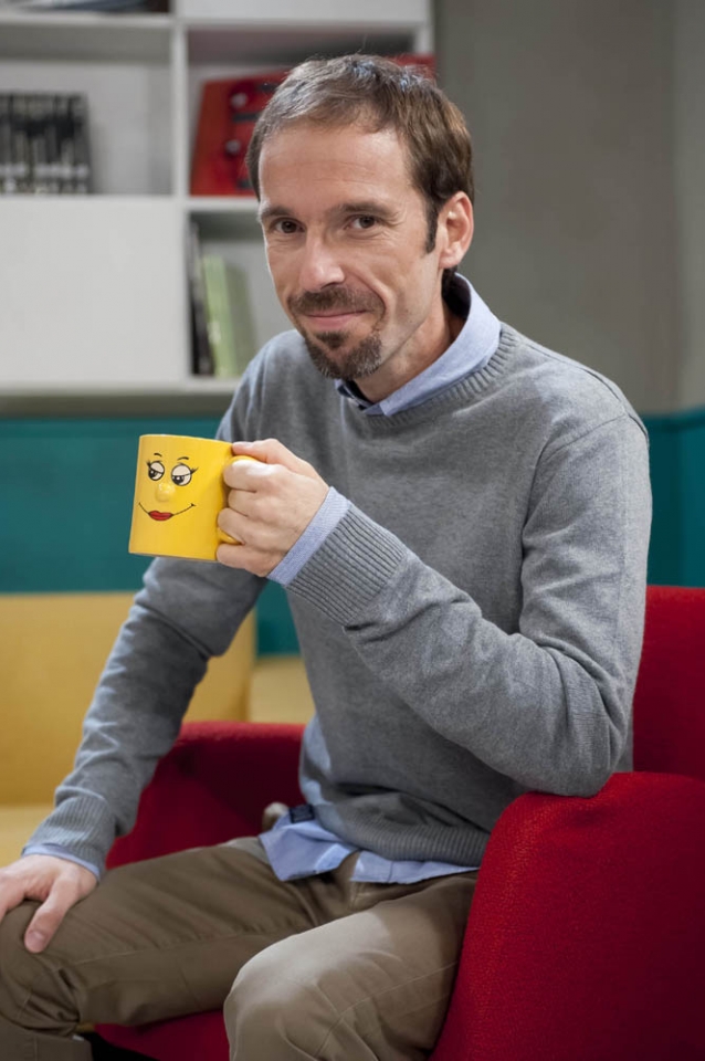 Xabi San Sebastian, Matematikako irakaslea. Argazkia: EITB