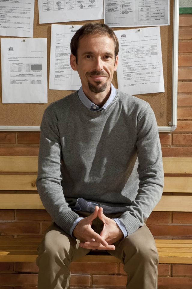 Xabi San Sebastian, Matematikako irakaslea. Argazkia: EITB
