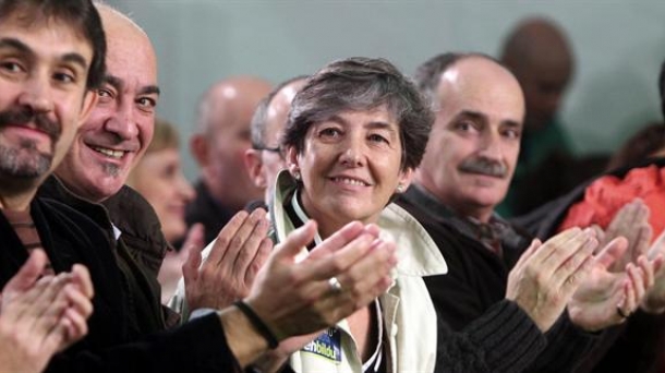 Laura Mintegi, con Martin Garitano y Pello Urizar. Foto: EFE