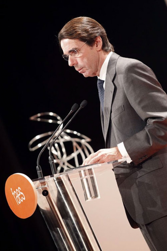 Jose Maria Aznar Espainiako Gobernuko presidente ohia. 
