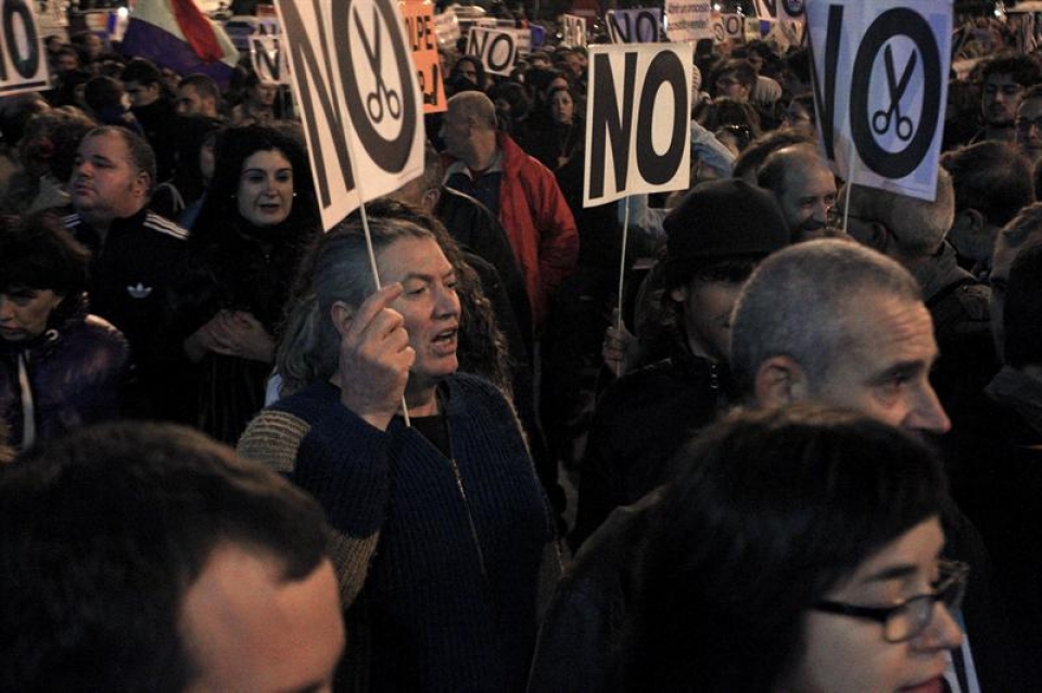 La última convocatoria del 25S protestó contra los Presupuestos Generales. Foto: EFE