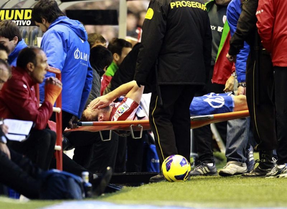 Gurpeguik berdegunea lesionatuta utzi behar izan du. Argazkia: EFE