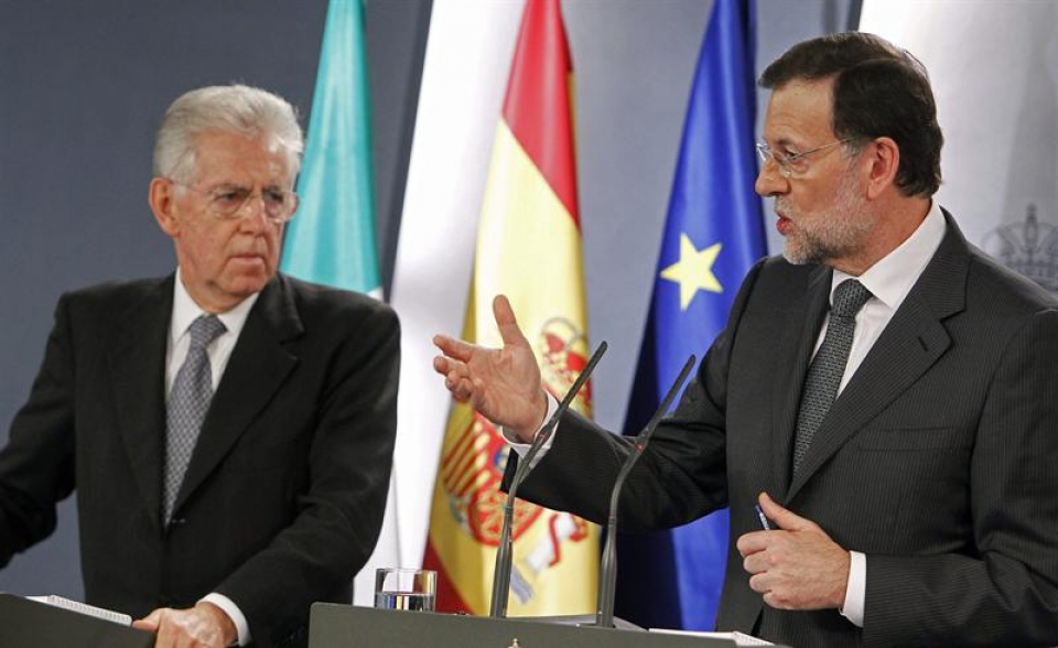 Mario Monti eta Mariano Rajoy