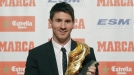 Messi recibe su segunda Bota de Oro