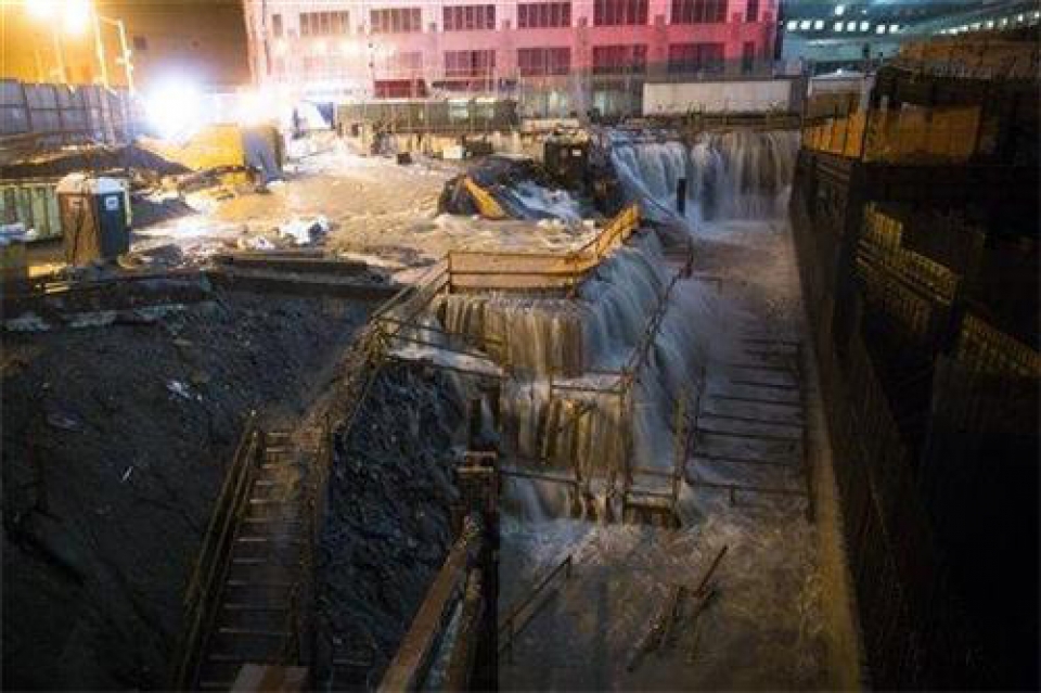 El agua ha llegado hasta las obras del World Trade Center. (Foto: @EmisorAtlantico)