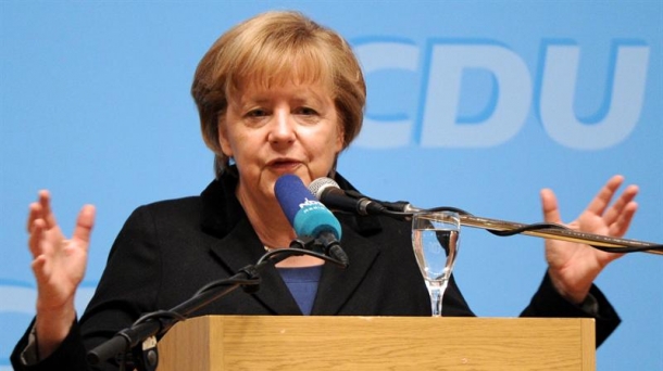 La canciller alemana, Angela Merkel, en el congreso regional de CDU. Foto: EFE