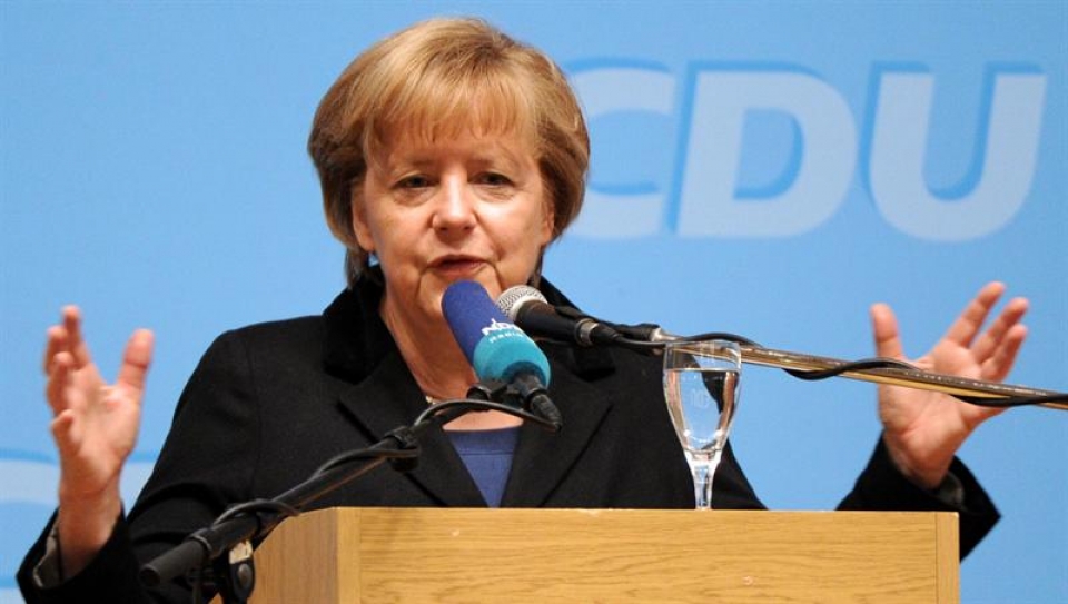 La canciller alemana, Angela Merkel, en el congreso regional de CDU. Foto: EFE