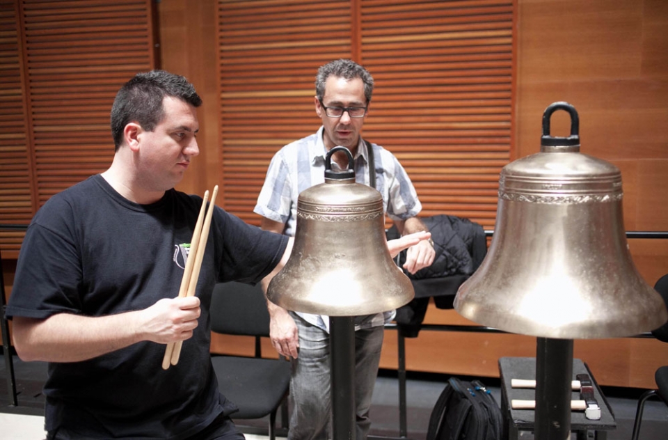 Los músicos ensayan antes del concierto. Foto: EITB