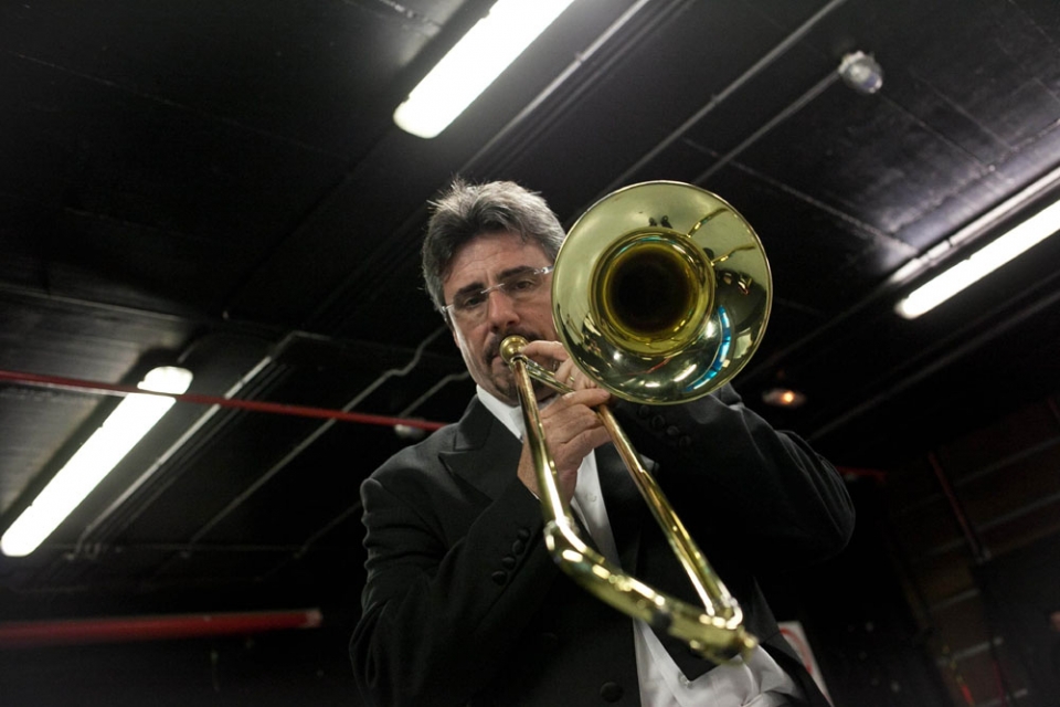 Los músicos ensayan antes del concierto. Foto: EITB