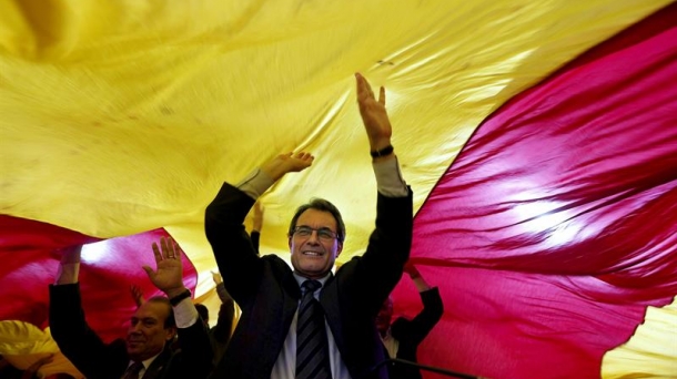 Artur Mas, candidato de CiU a la reelección, en un acto electoral. Foto: EFE