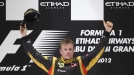 Kimi Raikkonenek irabazi du Abu Dabiko Sari Nagusia Alonsoren eta Vettelen aurretik. Argazkia: EFE title=