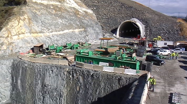 Trabajos del TAV en Gipuzkoa.