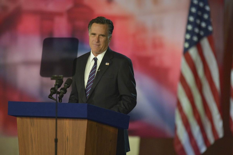 Momento en el que Mitt Romney acepta su derrota ante Barack Obama. EFE