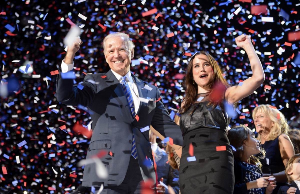 El vicepresidente Joe Biden, celebra la victoria. EFE