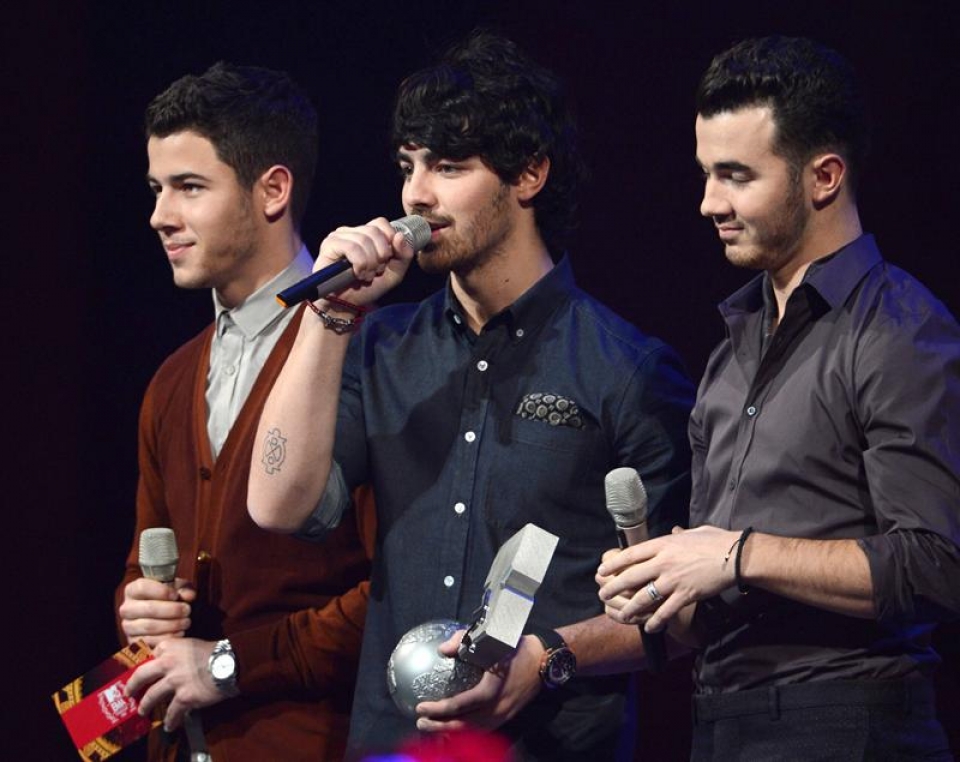 The Jonas Brothers en los Premios MTV Europa. Foto: EFE