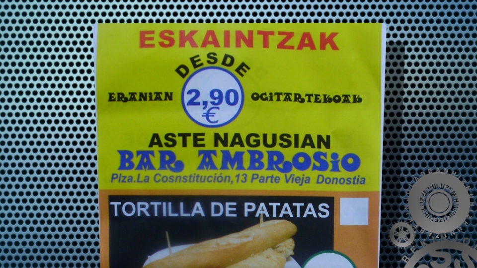 Kelex Iturriotzi Donostiako Aste Nagusian publizitate-orri hauxe eman zioten