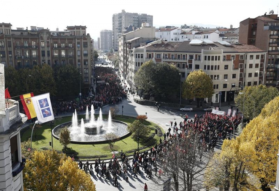 Manifestación en Pamplona. Foto: EFE