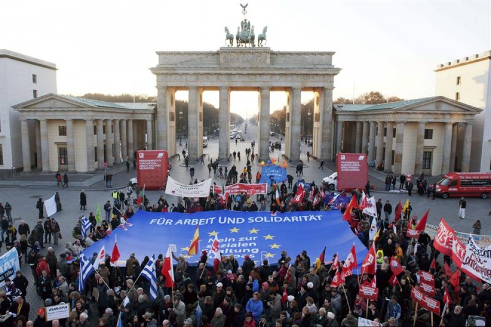 Manifestación en Berlin. Foto: EFE