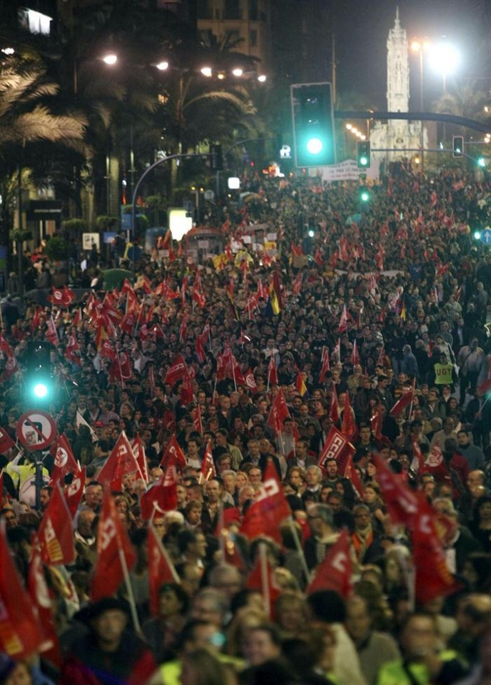 Manifestación en Alicante. Foto: EFE