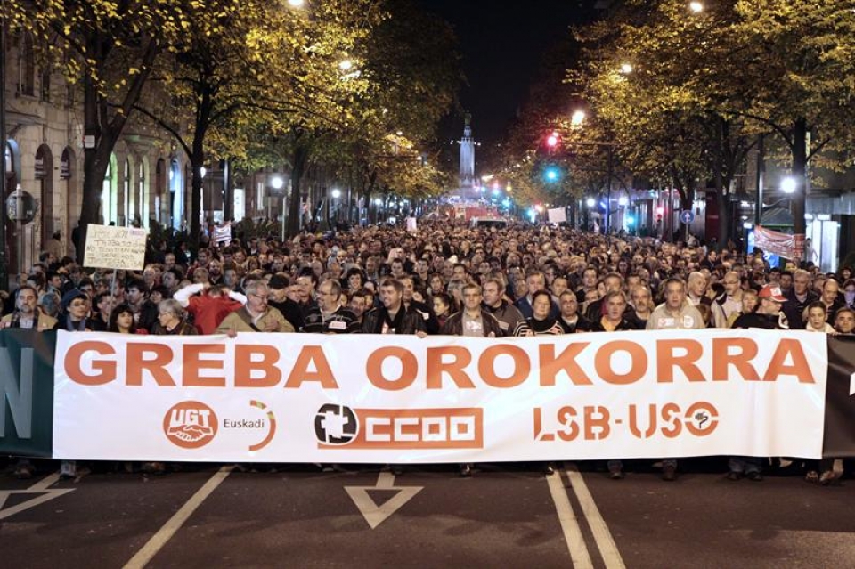 Manifestación en Bilbao. Foto: EFE