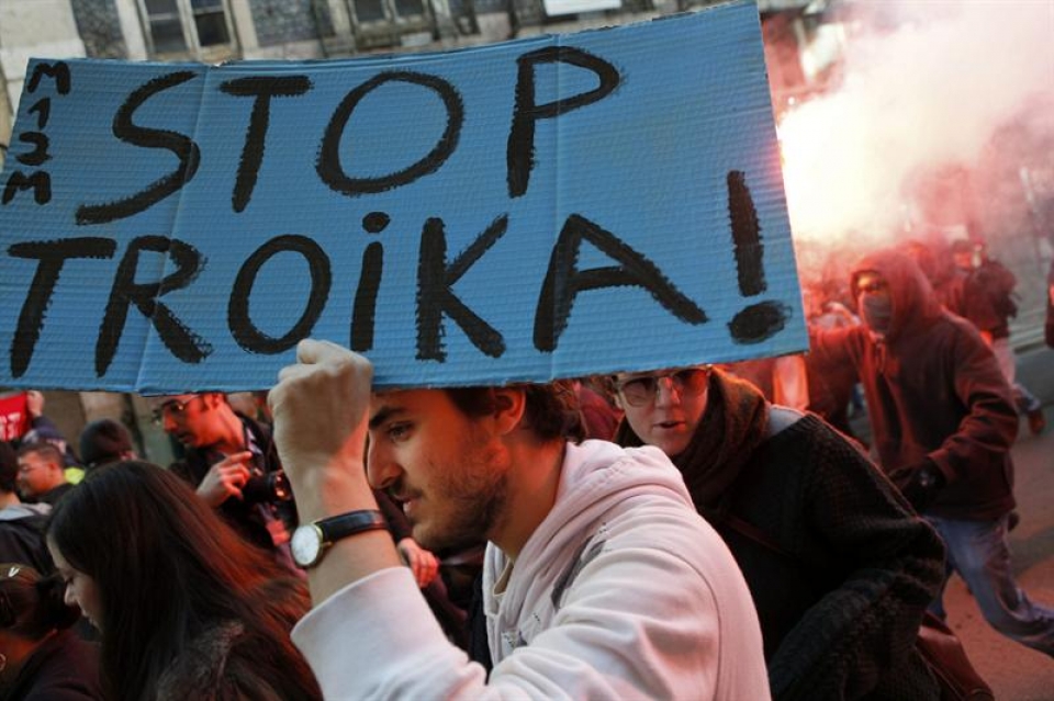 Manifestación en Lisboa. Foto: EFE
