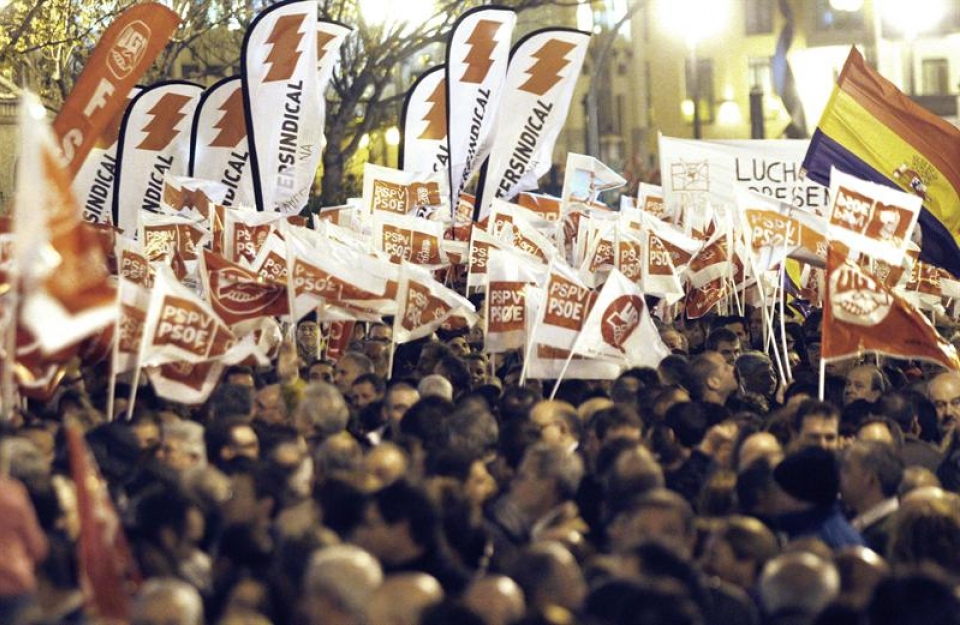 Manifestación en Valencia. Foto: EFE
