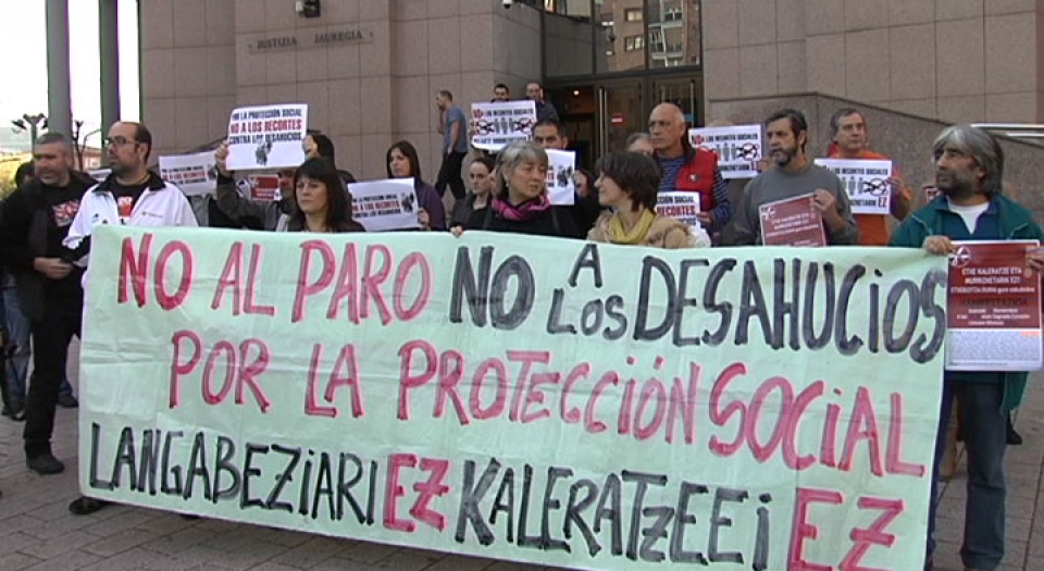 Imagen de archivo de una manifestación de la Plataforma de Afectados por la Hipoteca en Bilbao.