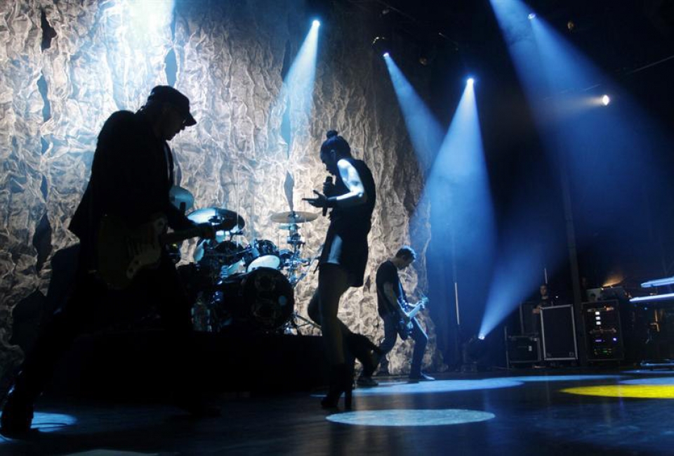 Garbage taldearen kontzertua Letonian. Argazkia: EFE