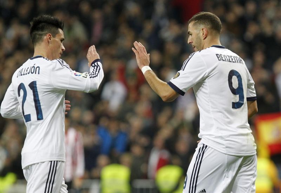Callejón y Benzema. Foto: EFE