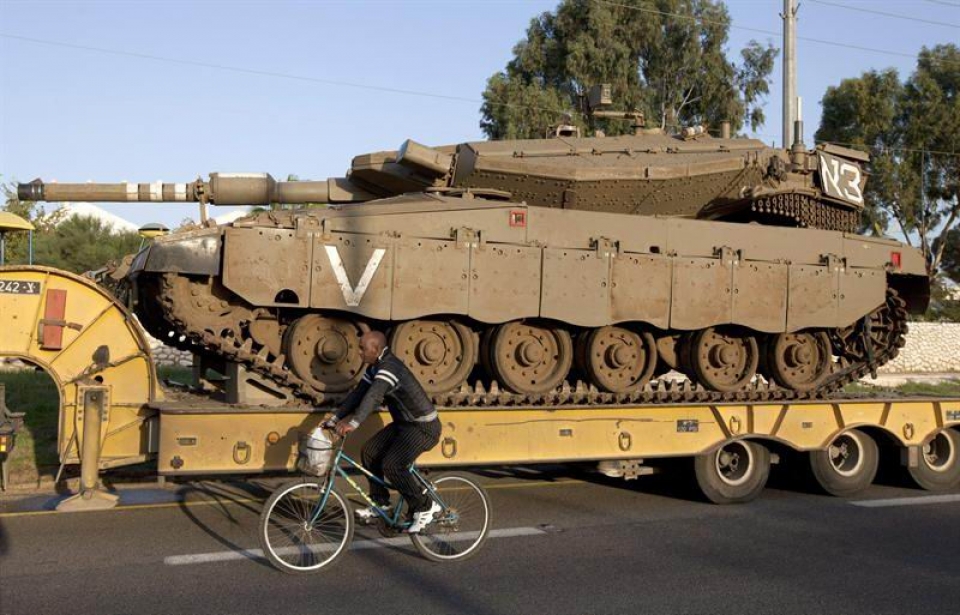 Israelgo tankeak. Argazkia: EFE