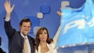 Alicia Sanchez-Camacho eta Mariano Rajoy (PP) hauteskunde kanpainian. 18/11/2012. Argazkia: EFE title=