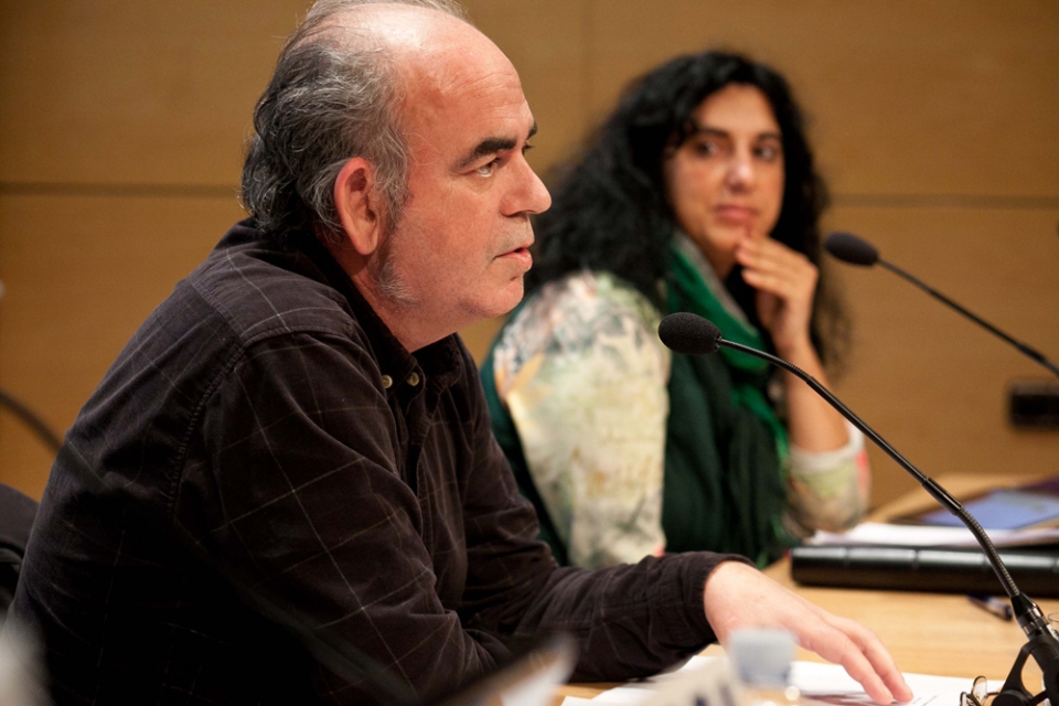 Arantza Gutierrez irakaslea eta Felipe Juaristi Euskadi Irratiko zuzendaria