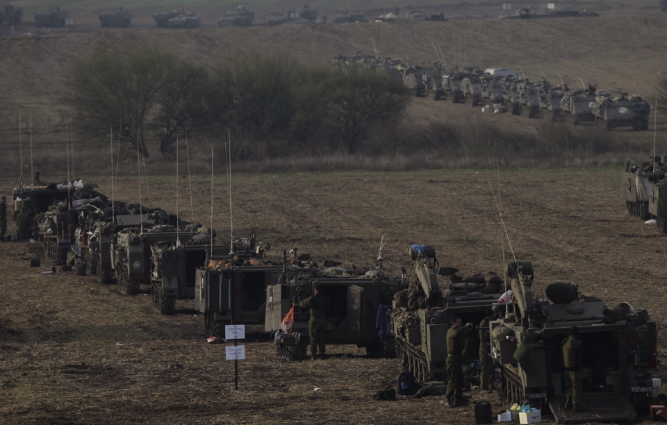 El ejército israelí en la frontera de Gaza. Foto: EFE