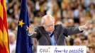 Jordi Pujol, CiUko hauteskunde-ekitaldi batean. Argazkia: EFE title=