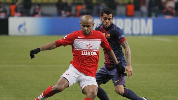 Spartak-FC Barcelona en Liga de Campeones. Foto: EFE