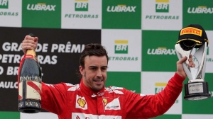 Fernando Alonso bigarren sailkatu da Brasilen eta bigarren bukatu du Munduko Txapelketan. Argazkia: EFE