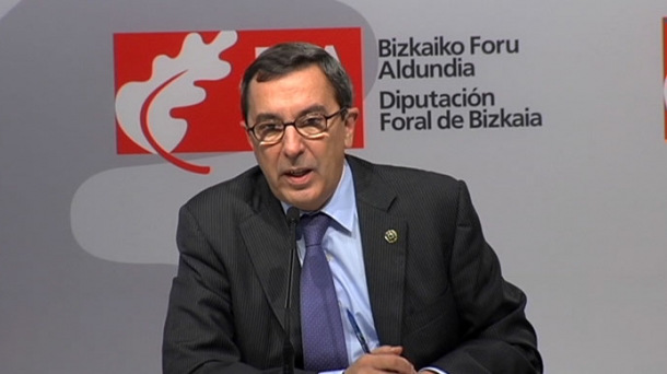 José Luis Bilbao diputado general de Bizkaia. Foto: EITB