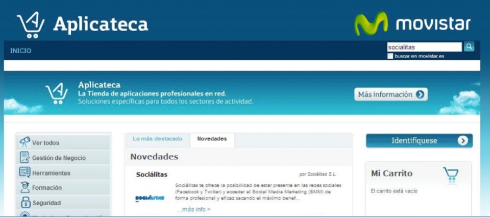 La oferta en CM para las pymes de Movistar será liderada por Sociálitas.