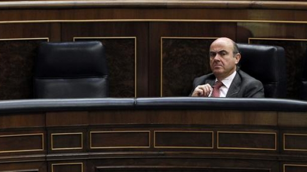 El ministro de Economía español Luis De Guindos en el Congreso de los Diputados.